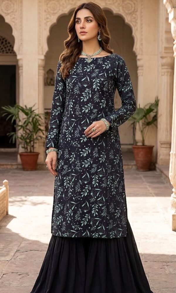 Midnight Fern Printed Lawn 2-Piece Suit