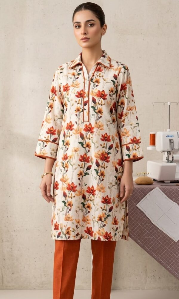 Autumn Rose Printed Lawn 2-Piece Suit